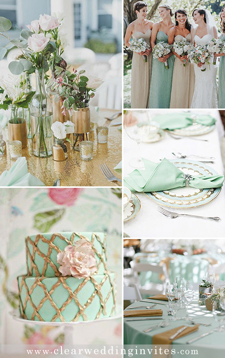 mint green pink and champagne Glitter Touches to Create the Perfect 2024 Wedding