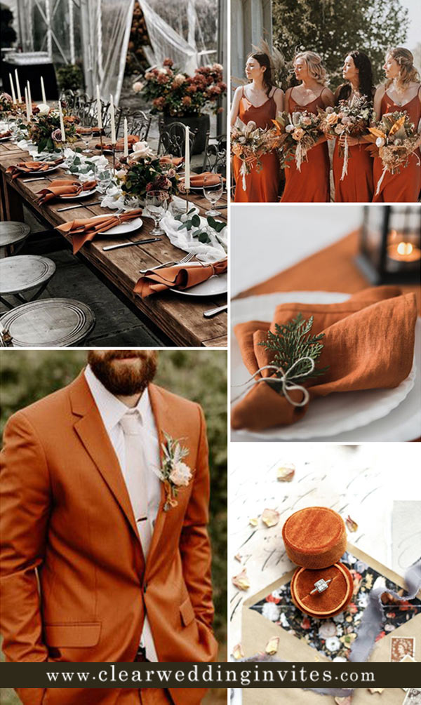 Trends for 2023-Different Rust-Colored Wedding Palettes to Inspire