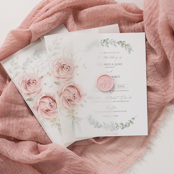 Rose Pink Wedding Invitations