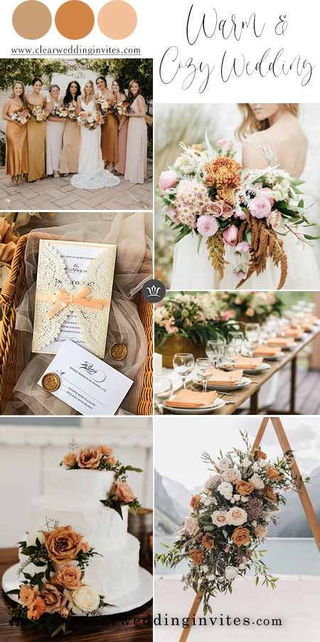 California Sunset Warm and Cozy Wedding Color Palettes to Tie the Knot