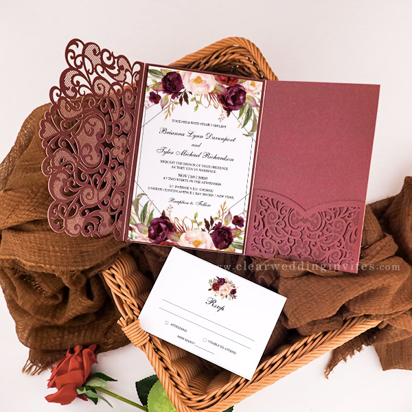 Rose gold with burgundy Fabulous Rose Gold Wedding Color Palette You’ll Fall In Love With