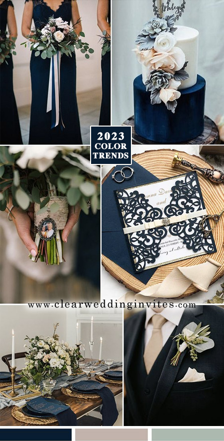 Classic Navy vintage traditional wedding