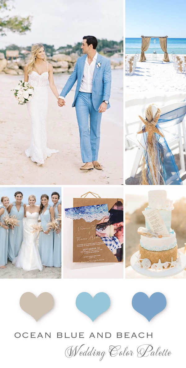 Beach and Ocean Pretty Wedding Colors Inspired by Clear Wedding Invites