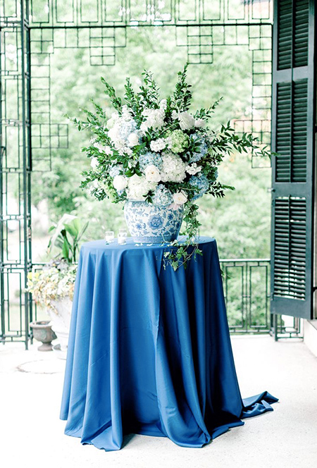 Giant Blue and Green Mixed Wedding Centerpieces