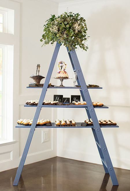 Blue and Green Mixed Wedding Ladder