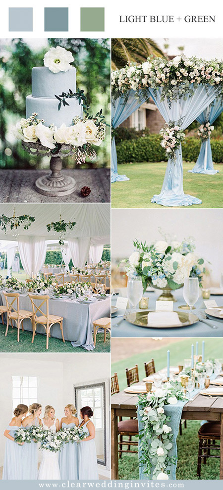 Inspirational Light Blue and Green Mixed Wedding Ideas in 2024